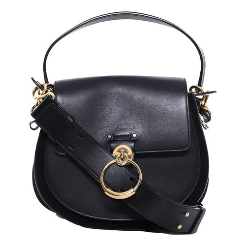Pre-owned Chloé Tess Leather Crossbody Bag In Black