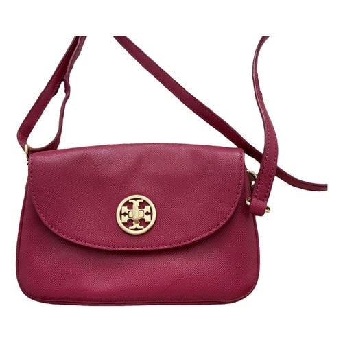 Pre-owned Tory Burch Leather Clutch Bag In Pink