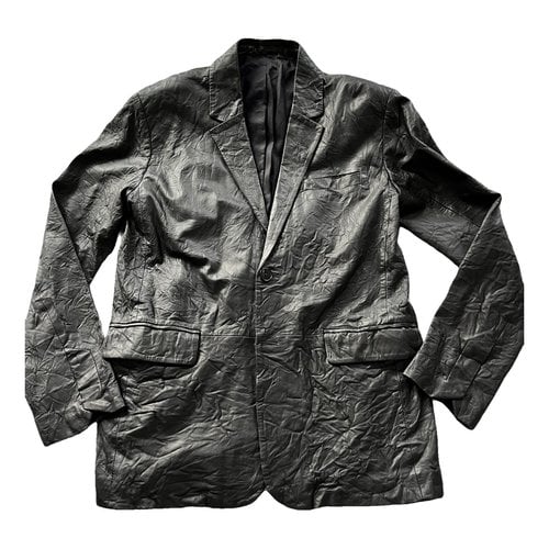 Pre-owned Zadig & Voltaire Spring Summer 2020 Leather Vest In Black