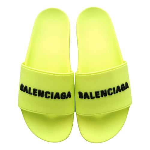 Pre-owned Balenciaga Sandals In Yellow