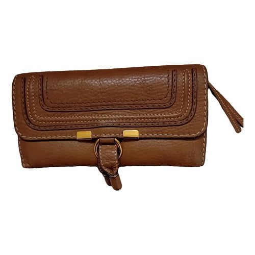 Pre-owned Chloé Marcie Leather Wallet In Brown