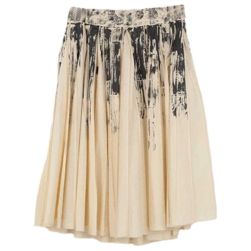 Pre-owned Bottega Veneta Mid-length Skirt In Beige