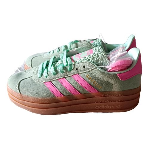 Pre-owned Adidas Originals Gazelle Velvet Trainers In Green