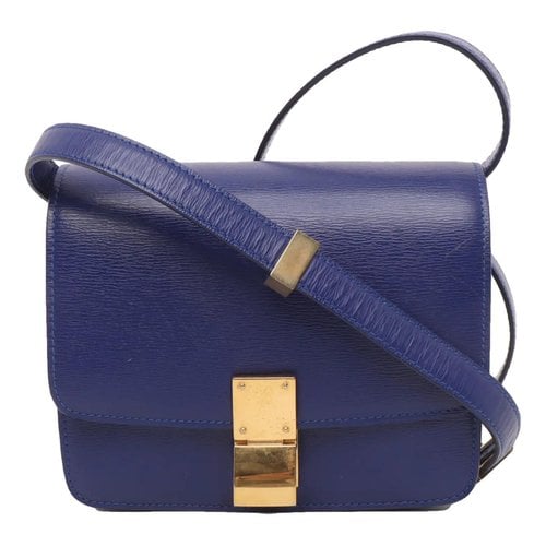 Pre-owned Celine Classic Leather Crossbody Bag In Blue