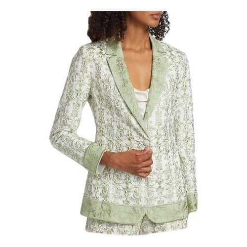 Pre-owned Alice And Olivia Suit Jacket In Green