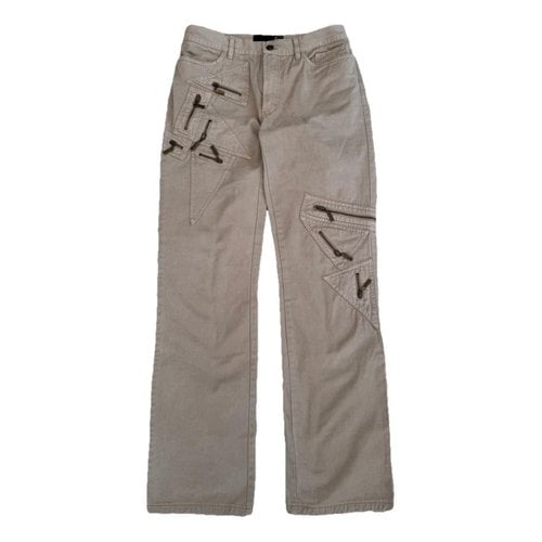 Pre-owned Just Cavalli Trousers In Beige