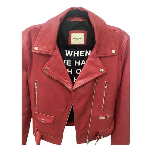 Pre-owned Each X Other Each X Leather Jacket In Red