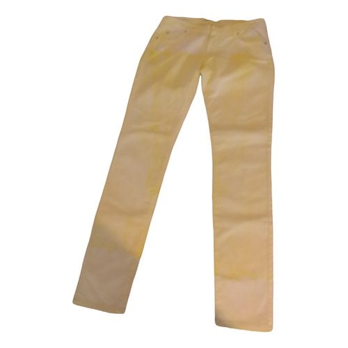 Pre-owned Pierre Balmain Straight Jeans In Yellow