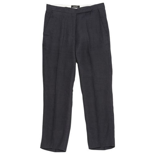 Pre-owned Isabel Marant Linen Trousers In Grey