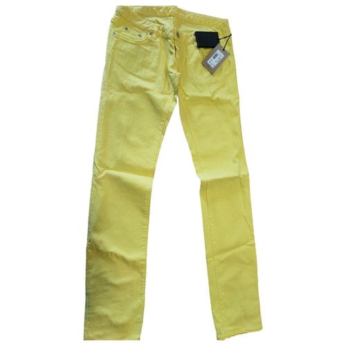 Pre-owned Dsquared2 Straight Jeans In Yellow