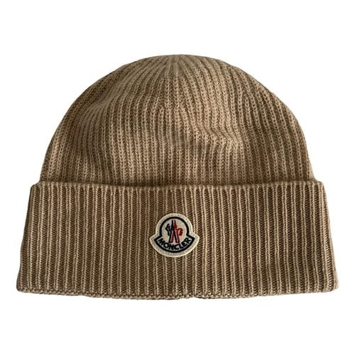 Pre-owned Moncler Cashmere Beanie In Beige