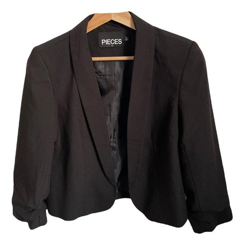 Pre-owned Pieces Blazer In Black
