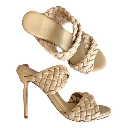 Pre-owned Tony Bianco Leather Sandal In Beige