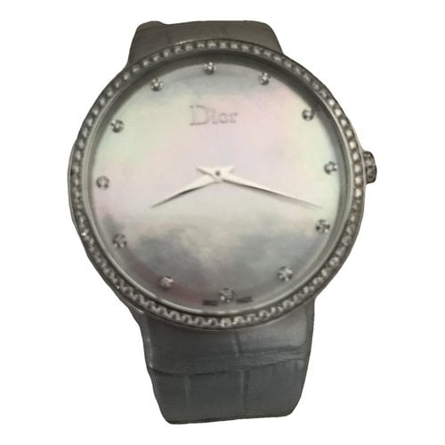 Pre-owned Dior D Watch In Silver