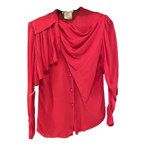 Pre-owned Giorgio Armani Silk Blouse In Red