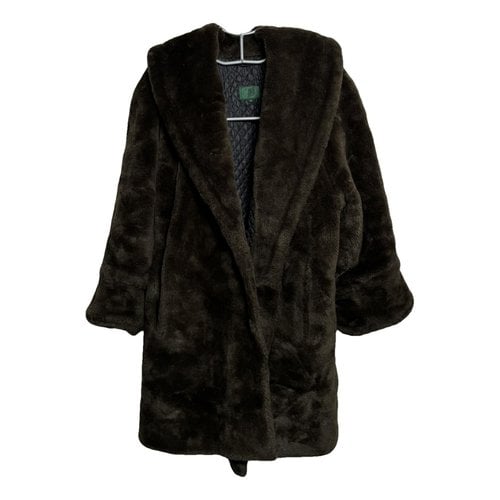 Pre-owned Jean Paul Gaultier Faux Fur Coat In Brown
