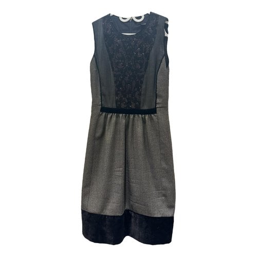 Pre-owned Etro Velvet Mid-length Dress In Grey