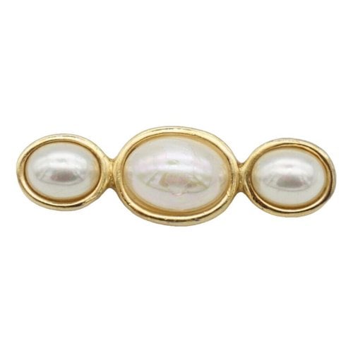 Pre-owned Dior Pin & Brooche In White