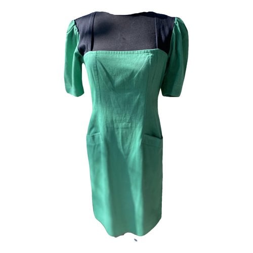 Pre-owned Saint Laurent Mid-length Dress In Green