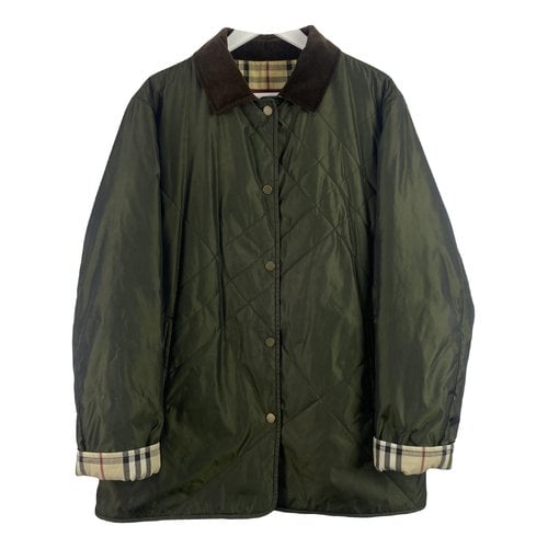 Pre-owned Burberry Trenchcoat In Green