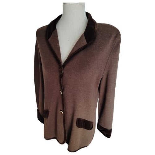 Pre-owned Burberry Wool Short Vest In Brown