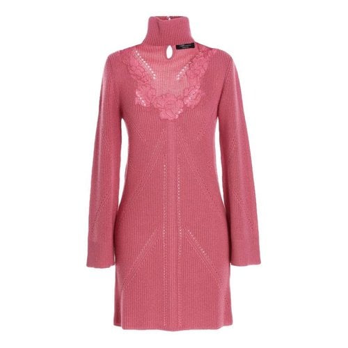 Pre-owned Blumarine Wool Mini Dress In Pink