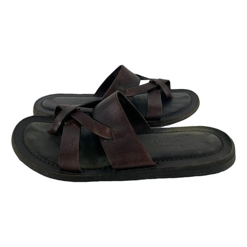 Pre-owned Ferragamo Leather Sandals In Brown
