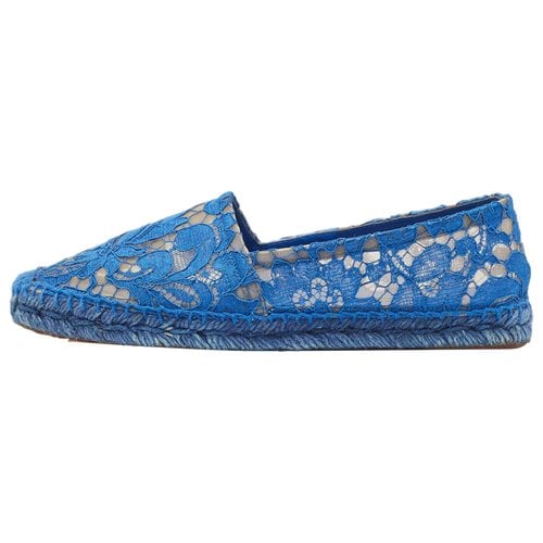 Pre-owned Dolce & Gabbana Cloth Flats In Blue