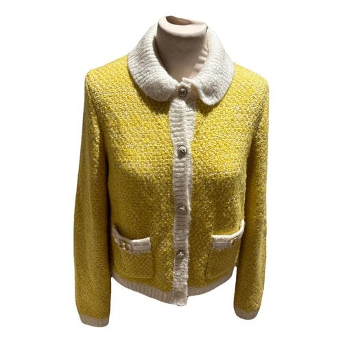 Pre-owned Maje Cardigan In Yellow