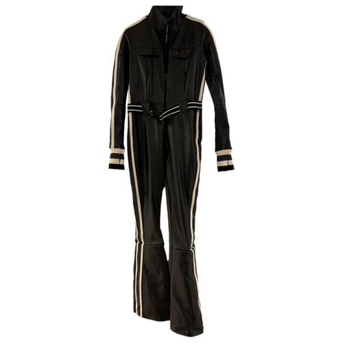 Pre-owned Perfect Moment Leather Jumpsuit In Black