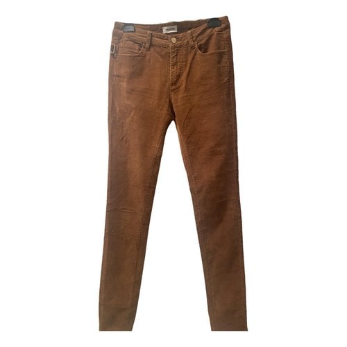 Pre-owned Zadig & Voltaire Velvet Slim Pants In Brown