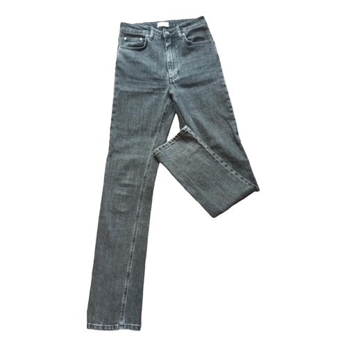 Pre-owned Totême Standard Straight Jeans In Grey