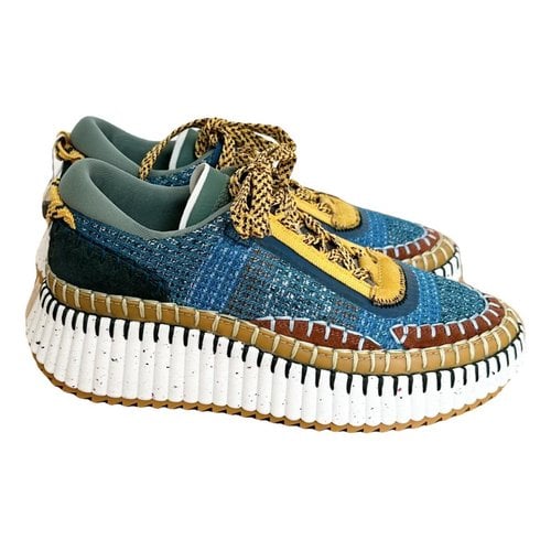 Pre-owned Chloé Nama Cloth Trainers In Multicolour