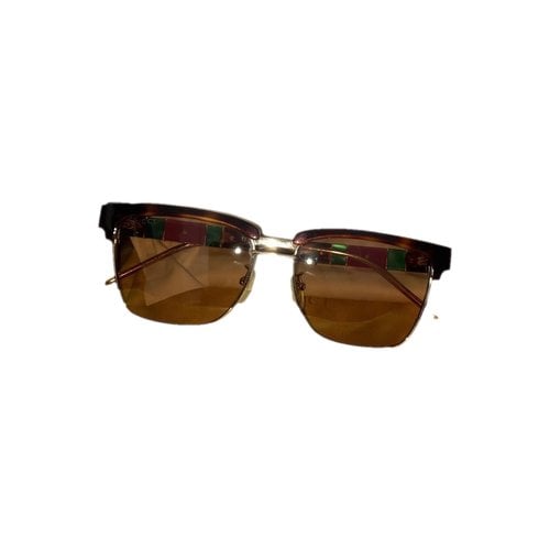 Pre-owned Gucci Oversized Sunglasses In Brown