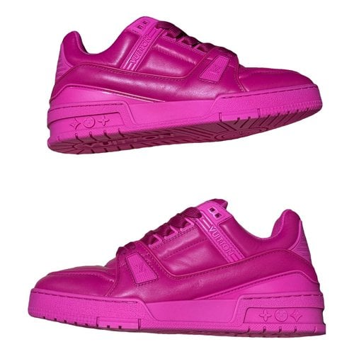 Pre-owned Louis Vuitton Lv Trainers Leather Trainers In Pink
