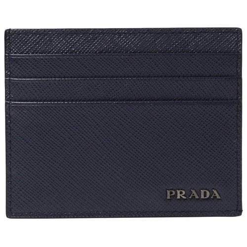 Pre-owned Prada Leather Small Bag In Blue