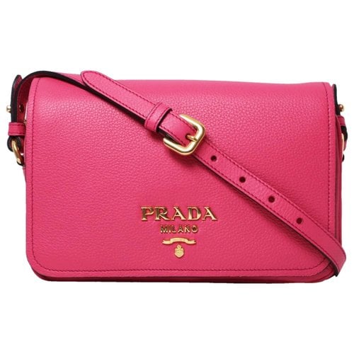 Pre-owned Prada Saffiano Leather Crossbody Bag In Pink