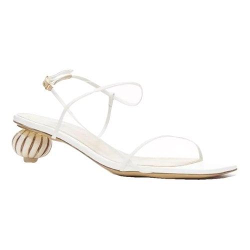 Pre-owned Jacquemus Leather Sandal In White