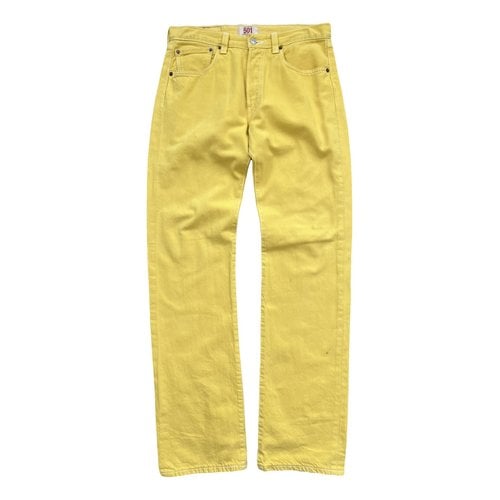 Pre-owned Levi's 501 Jeans In Yellow