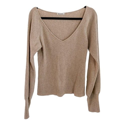 Pre-owned Reformation Cashmere Jumper In Brown