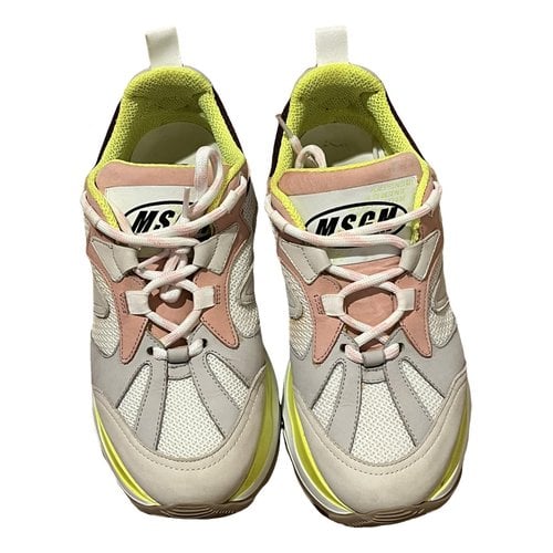 Pre-owned Msgm Leather Trainers In Other