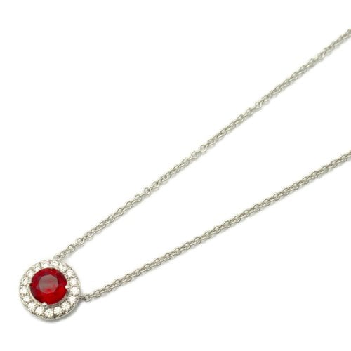 Pre-owned Tiffany & Co Platinum Necklace In Red