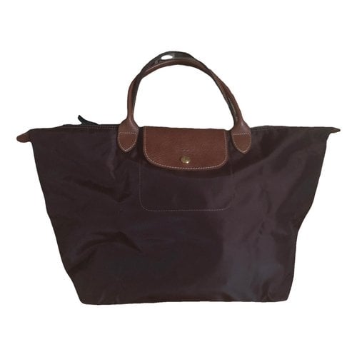 Pre-owned Longchamp Cloth Handbag In Brown