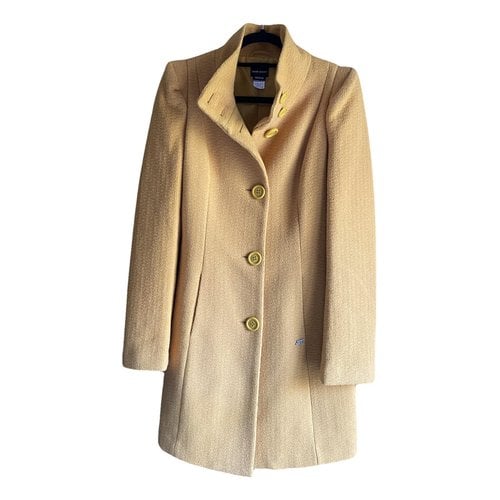 Pre-owned Miss Sixty Wool Coat In Yellow
