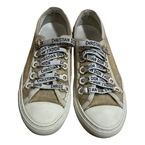 Pre-owned Dior Velvet Trainers In White