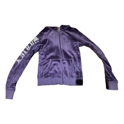 Pre-owned Juicy Couture Velvet Top In Purple