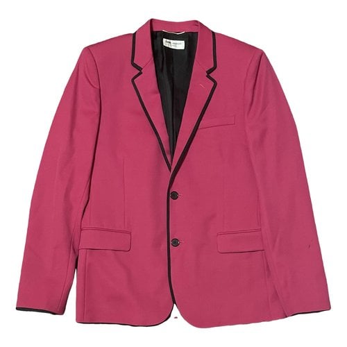 Pre-owned Saint Laurent Wool Jacket In Pink