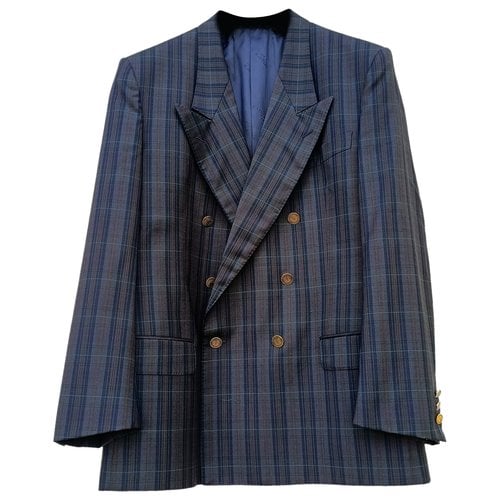 Pre-owned Emanuel Ungaro Wool Vest In Blue