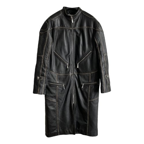 Pre-owned Each X Other Each X Leather Coat In Black