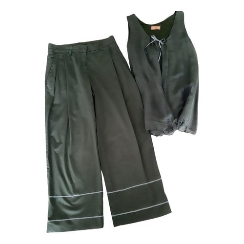 Pre-owned Fay Large Pants In Green